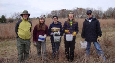 MHS Eco Club Students Add Prairie Forbs to New Wildwood Landscape